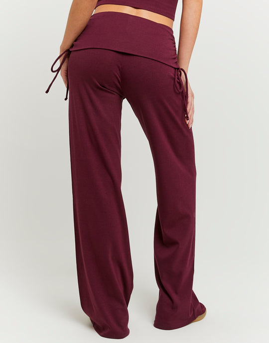 Mid Waist Flare Pant | Bordeau