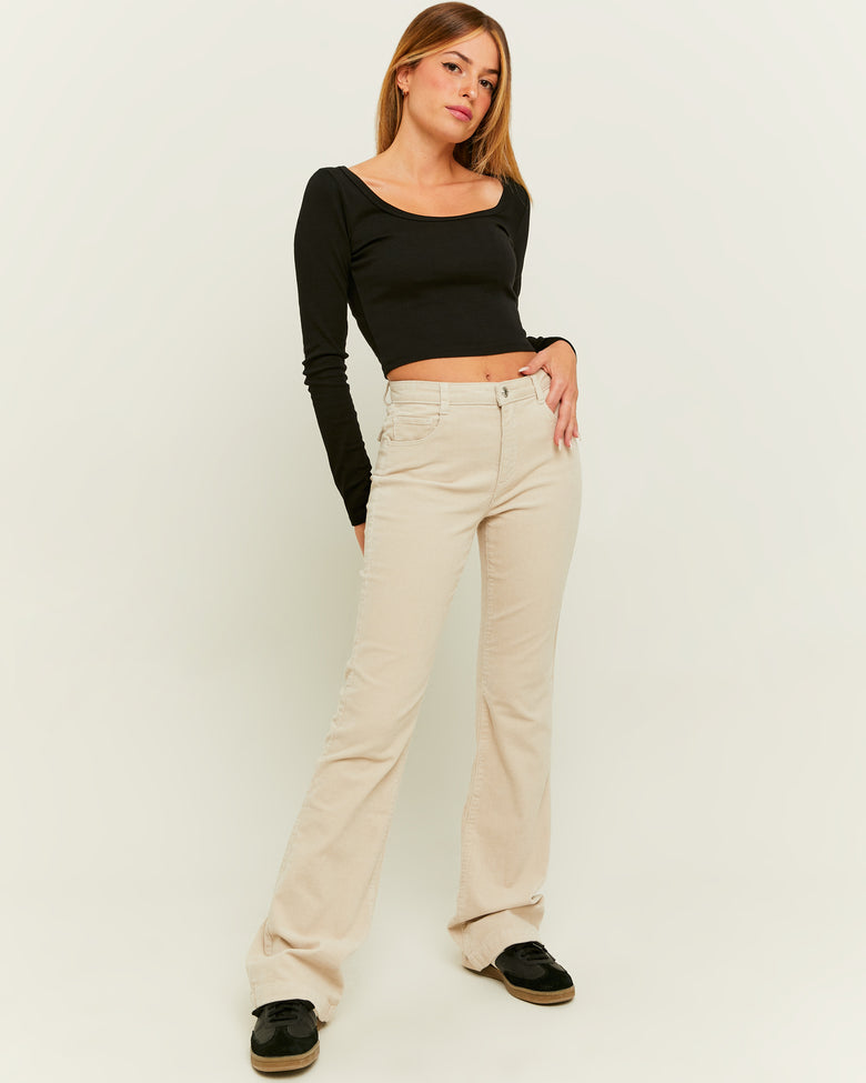 Corduroy Bootcut Pant | Off White