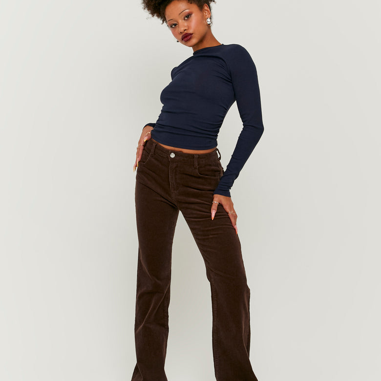 Corduroy Bootcut Pant | Brown