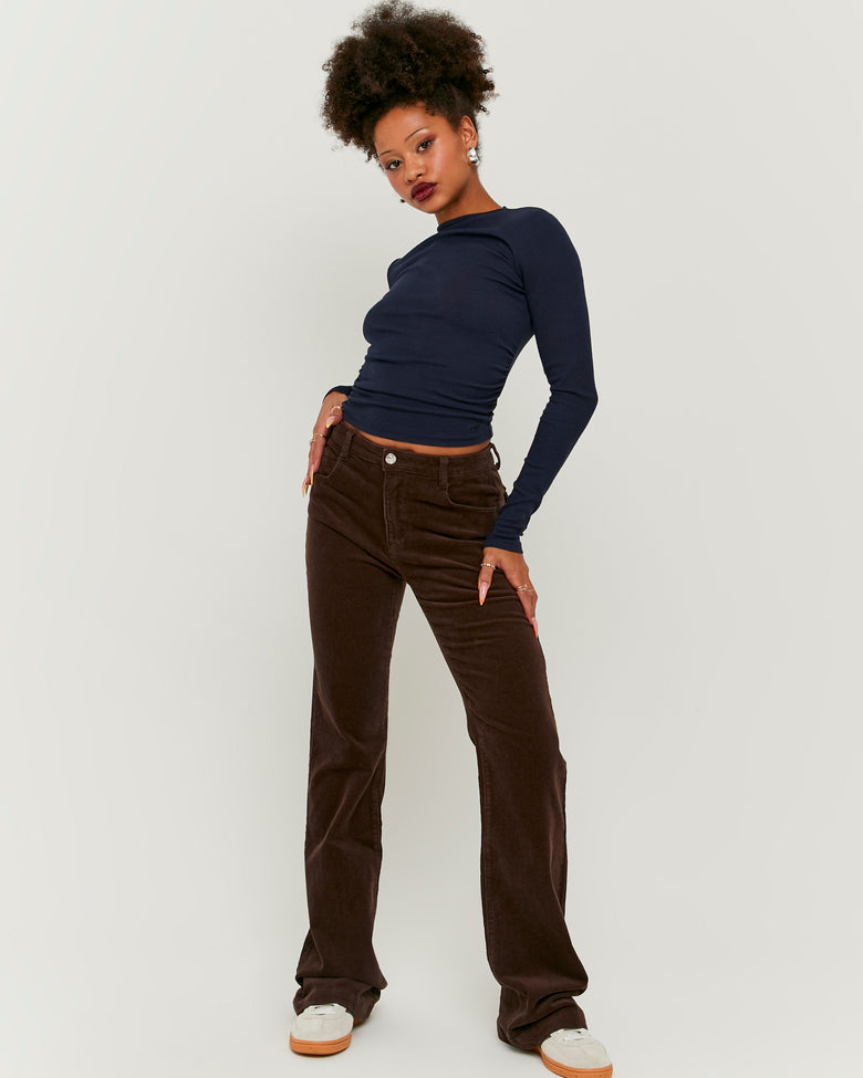 Corduroy Bootcut Pant | Brown