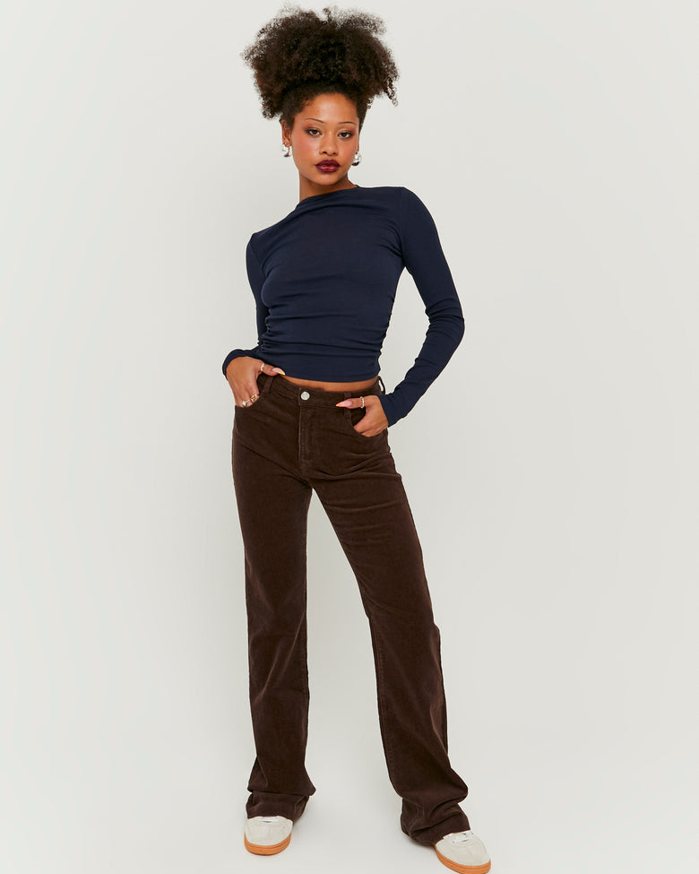 Corduroy Bootcut Pant | Brown