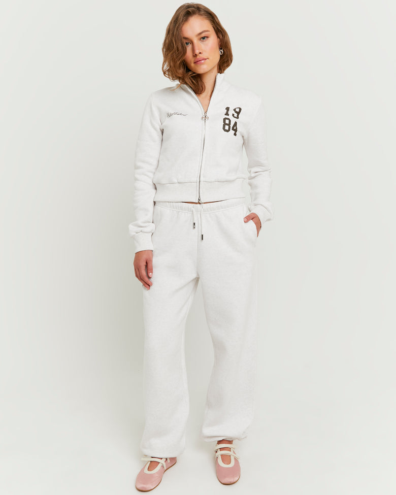 Printed Jogger | Beige chiné