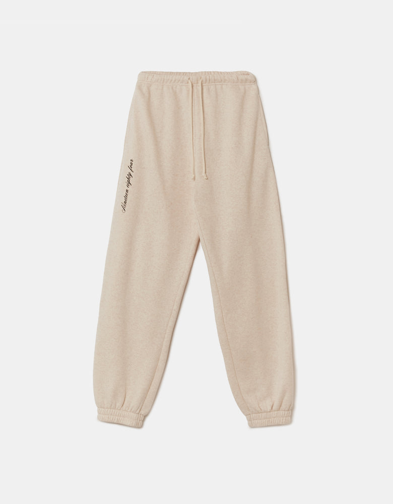 Printed Jogger | Beige chiné