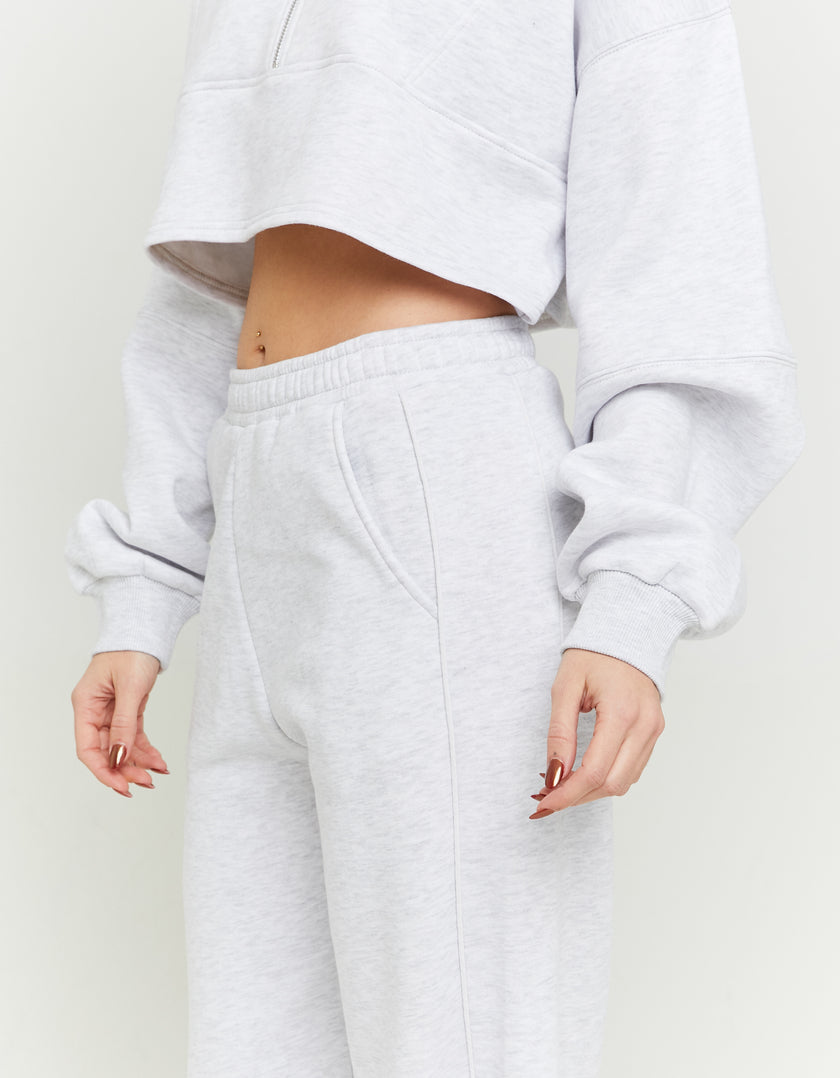 Wide Leg Joggers | Light Grey