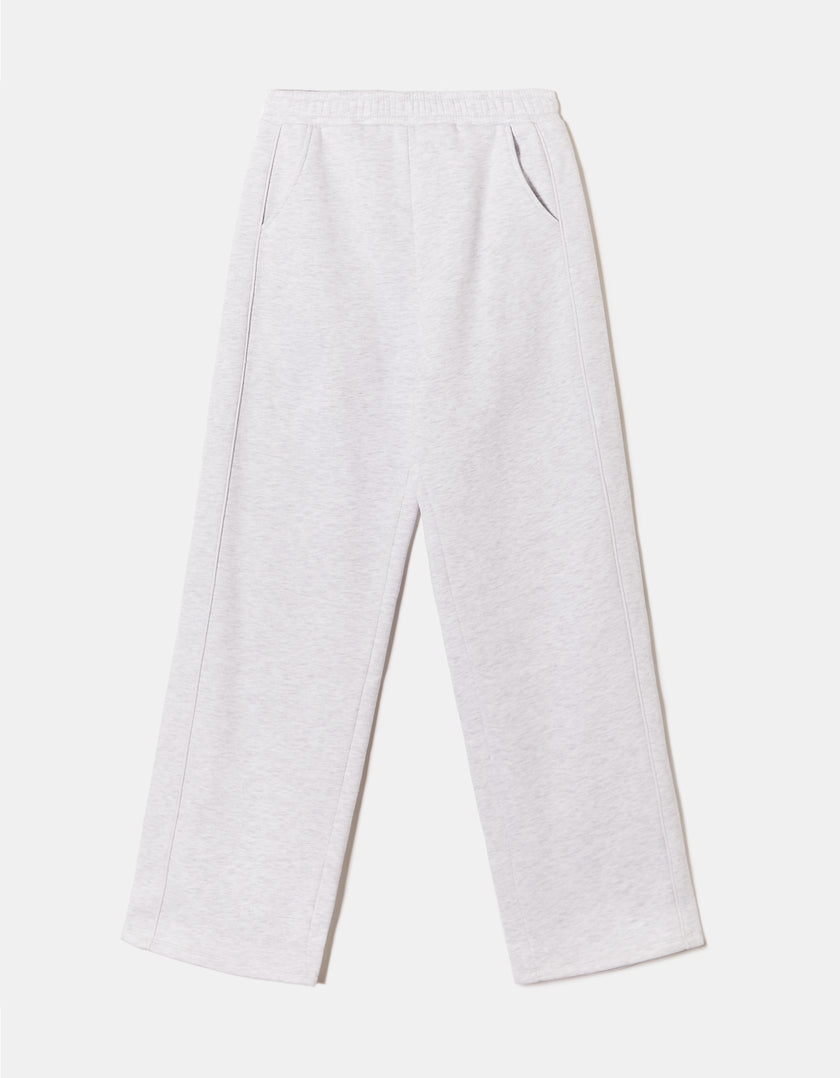 Wide Leg Joggers | Light Grey