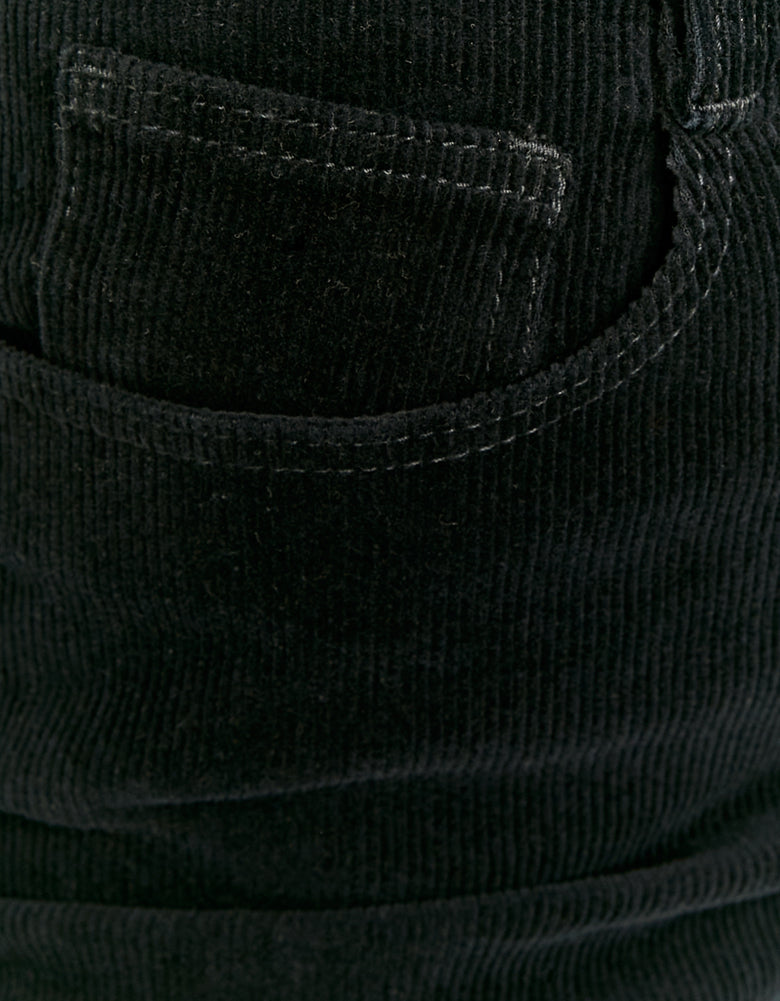 Corduroy Wide Leg Pant | Black