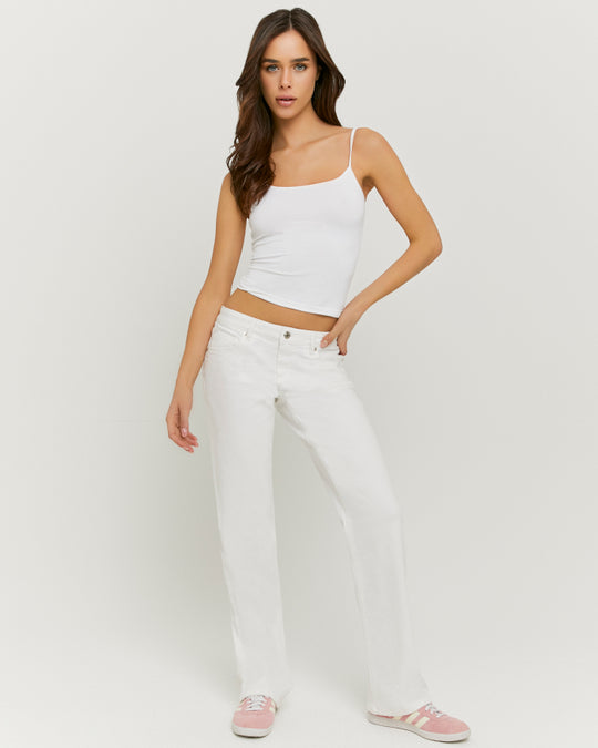 Low Waist Trousers | White