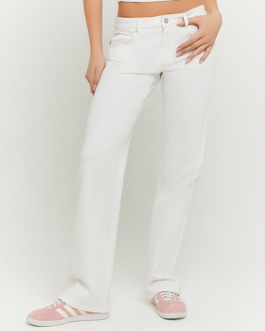 Low Waist Trousers | White