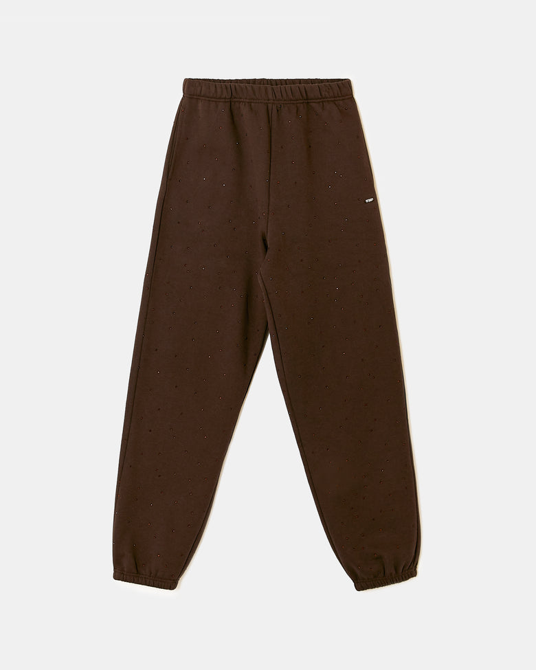 Jogger with Rhinestones | Brown