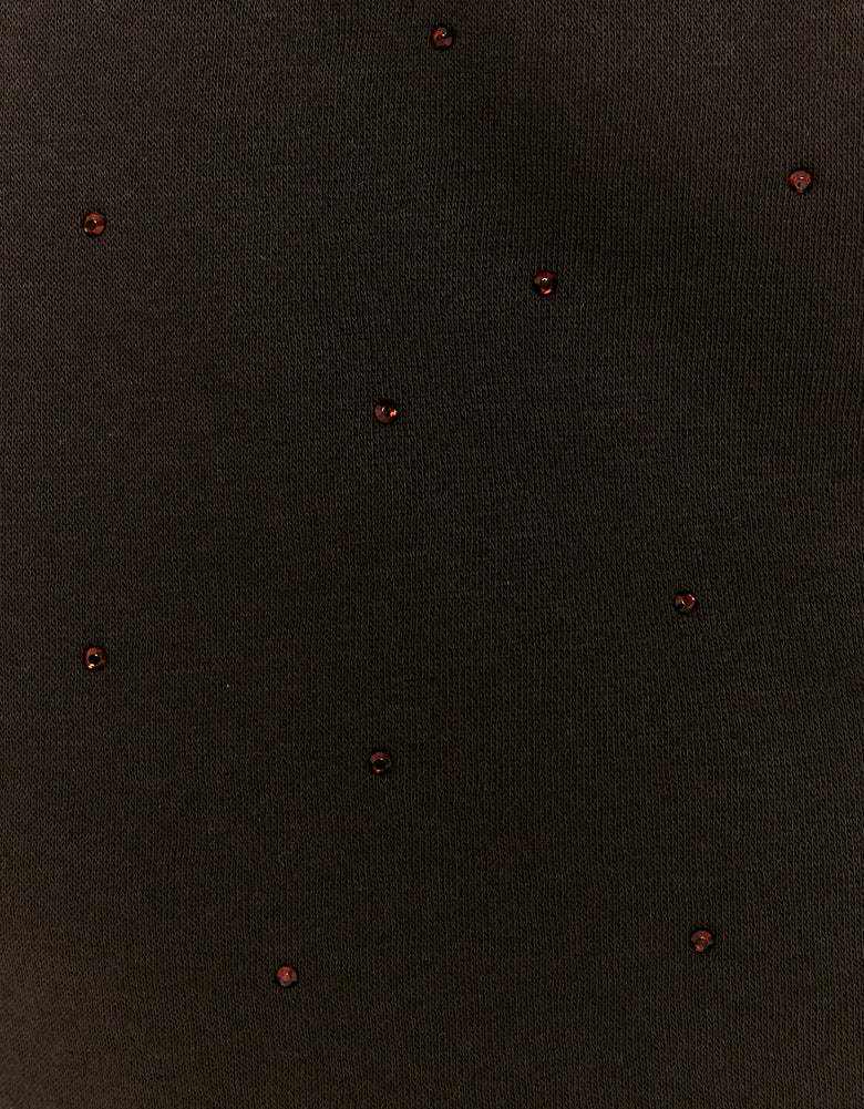 Jogger with Rhinestones | Brown