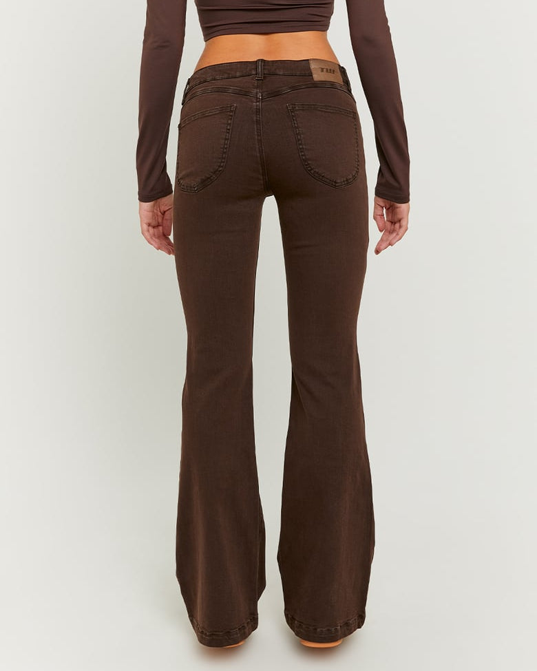 Low Waist Bootcut Trousers | Dark Grey