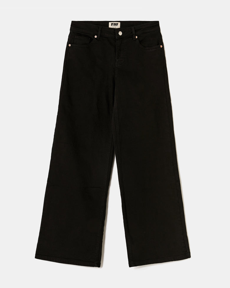 High Waist Wide Leg Trousers | Black