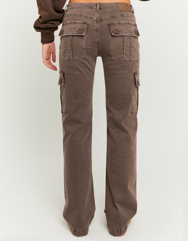 Bootcut Cargo Trousers | Brown