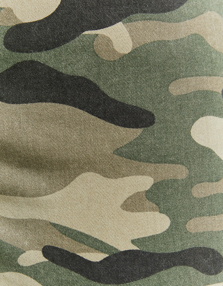 Bootcut Cargo Trousers | Army Print