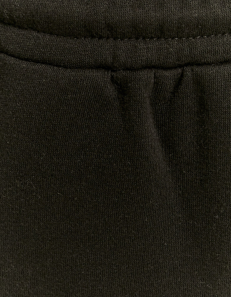 Wide Leg Basic Joggers | Black