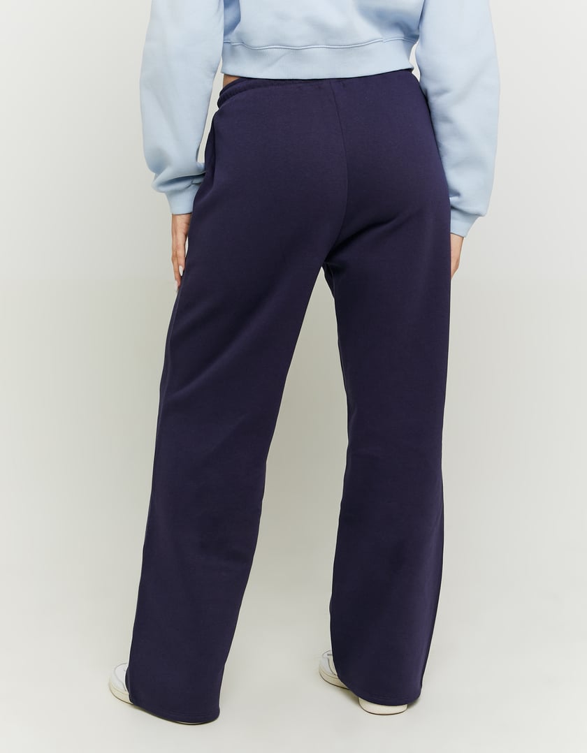 Wide Leg Basic Joggers | Navy