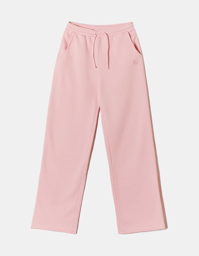 Wide Leg Basic Joggers | Pink