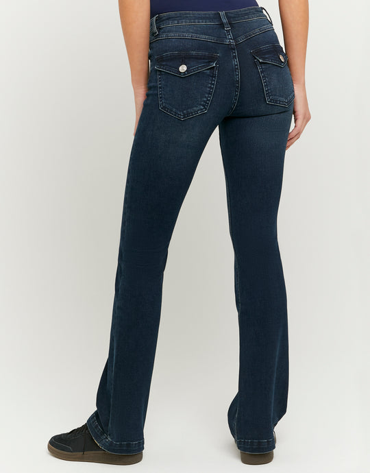 Mid Waist Bootcut Jeans | Unwashed
