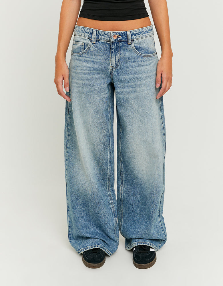 Low Waist Baggy Jeans | Blue Denim
