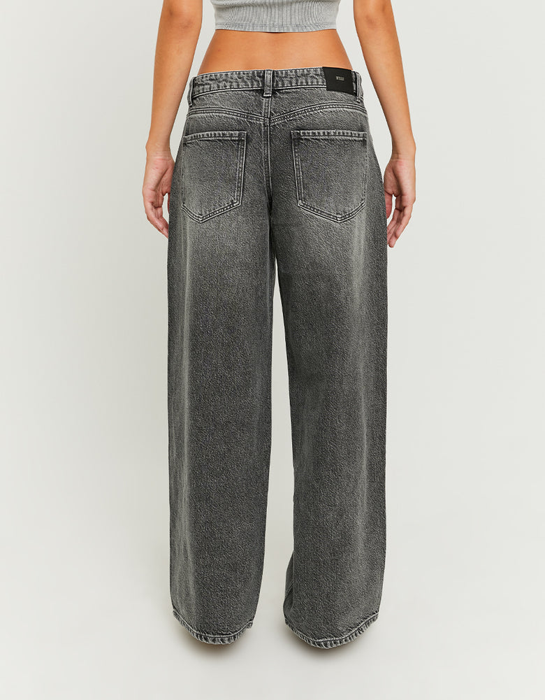 Low Waist Baggy Jeans | Grey Wash