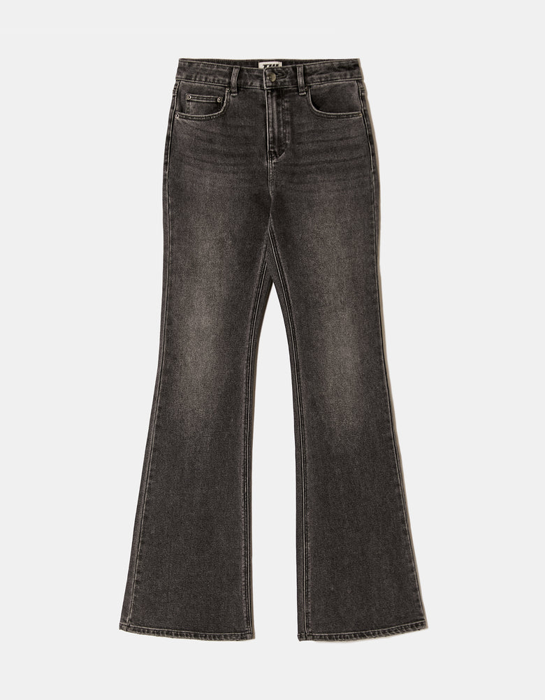 High Waist Flare Jeans | Black wash