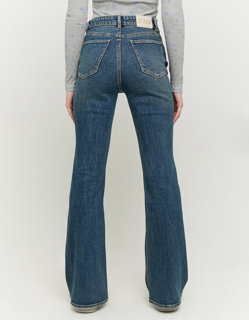 High Waist Flare Jeans | Blue Wash