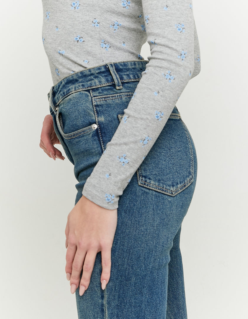High Waist Flare Jeans | Blue Wash