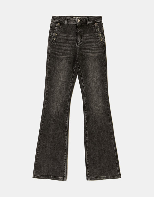 Low Waist Bootcut Jeans | Vintage wash