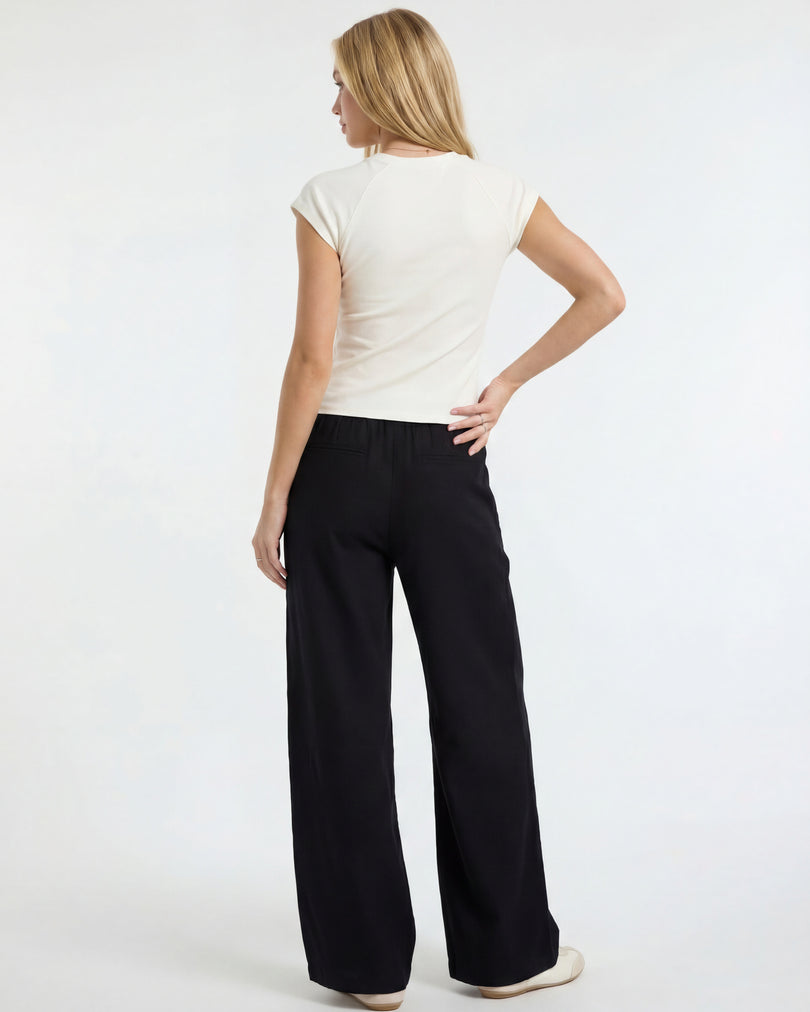 Wide Leg Trousers | Black