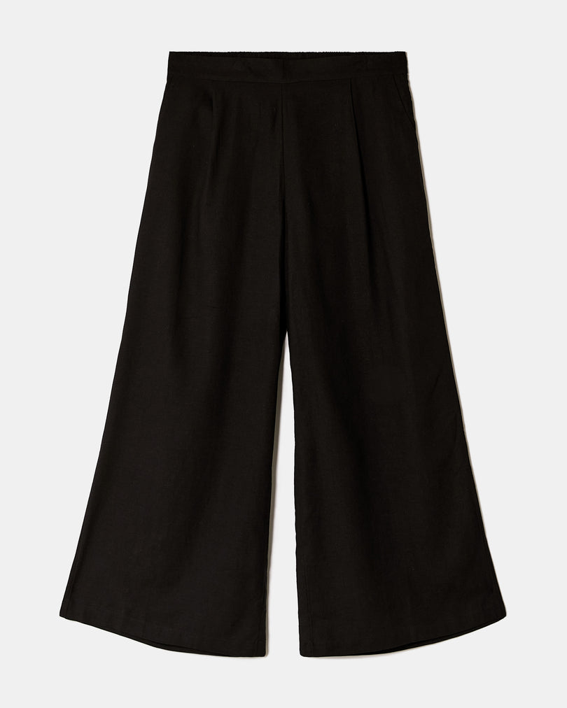 Wide Leg Trousers | Black