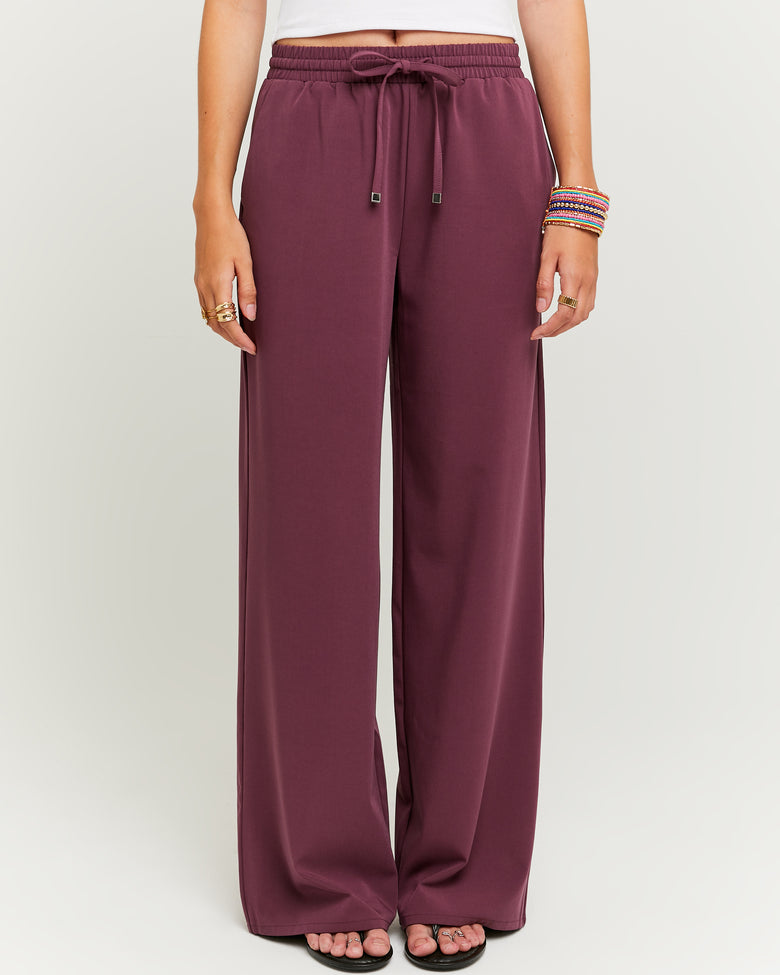 Mid Waist Jogger | Bordeau