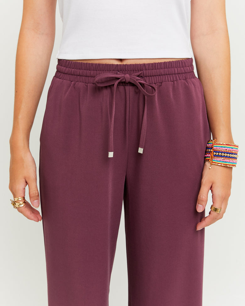 Mid Waist Jogger | Bordeau