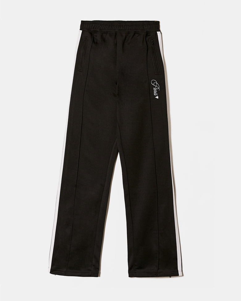 Straight Leg Sweatpants with Band Detail | Black
