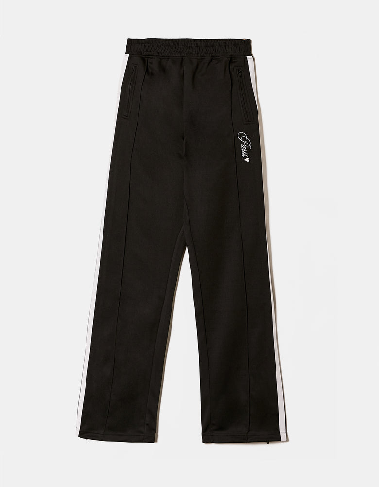Straight Leg Sweatpants with Band Detail | Black