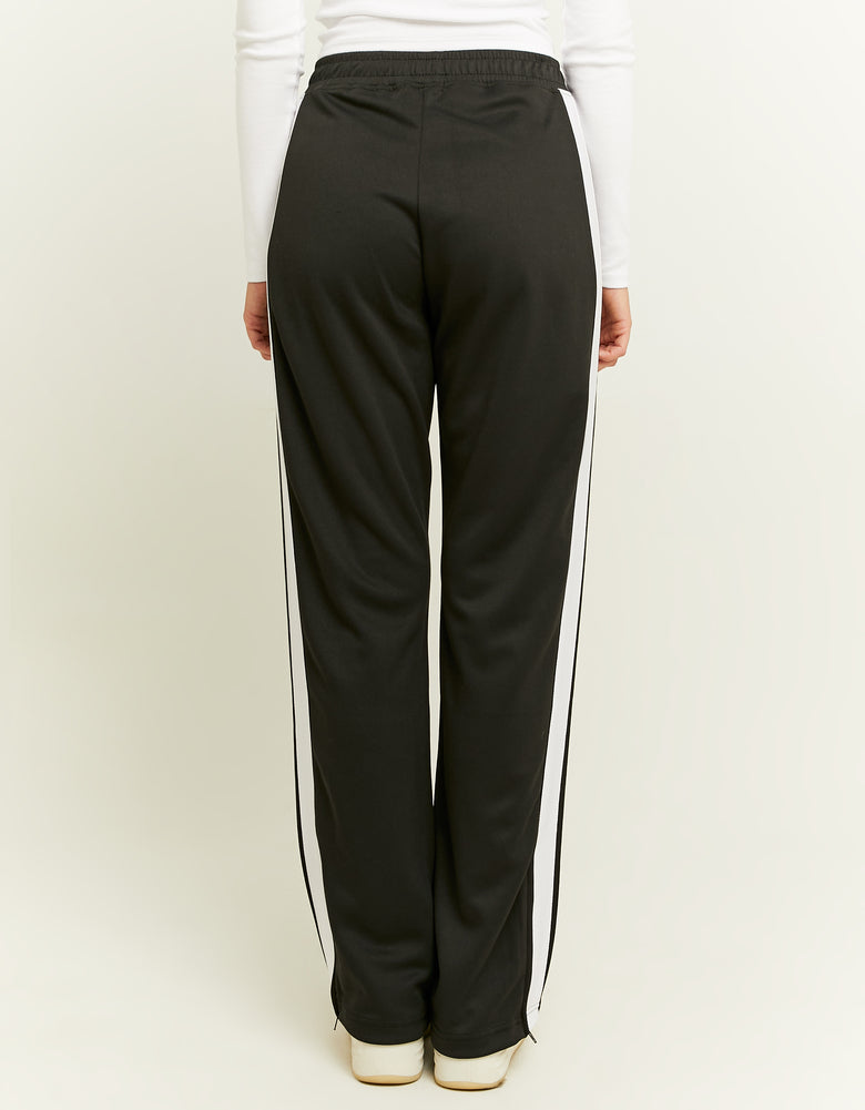 Straight Leg Sweatpants with Band Detail | Black