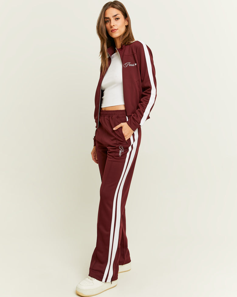 Straight Leg Sweatpants with Band Detail | Bordeau