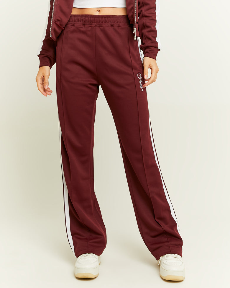 Straight Leg Sweatpants with Band Detail | Bordeau