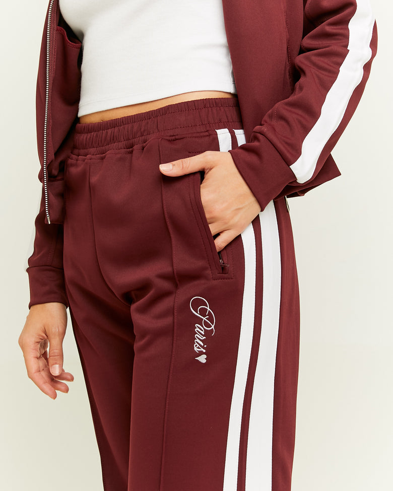 Straight Leg Sweatpants with Band Detail | Bordeau