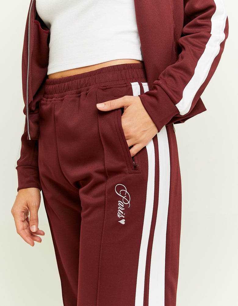 Straight Leg Sweatpants with Band Detail | Bordeau