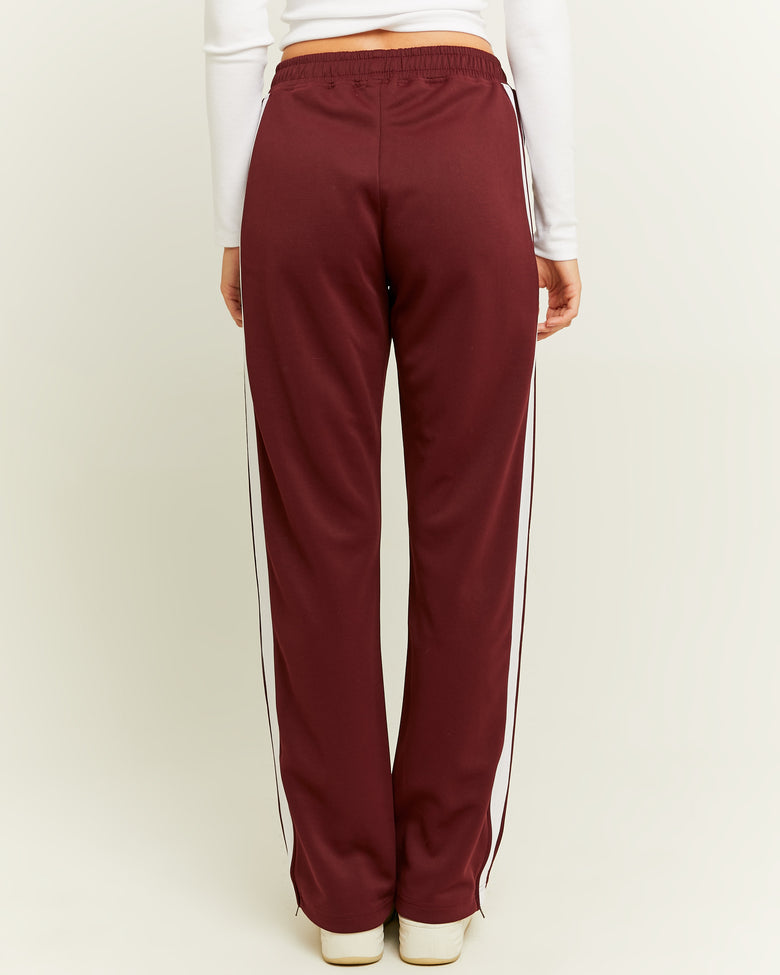 Straight Leg Sweatpants with Band Detail | Bordeau