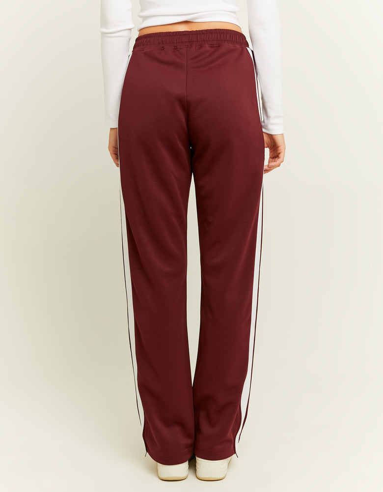 Straight Leg Sweatpants with Band Detail | Bordeau