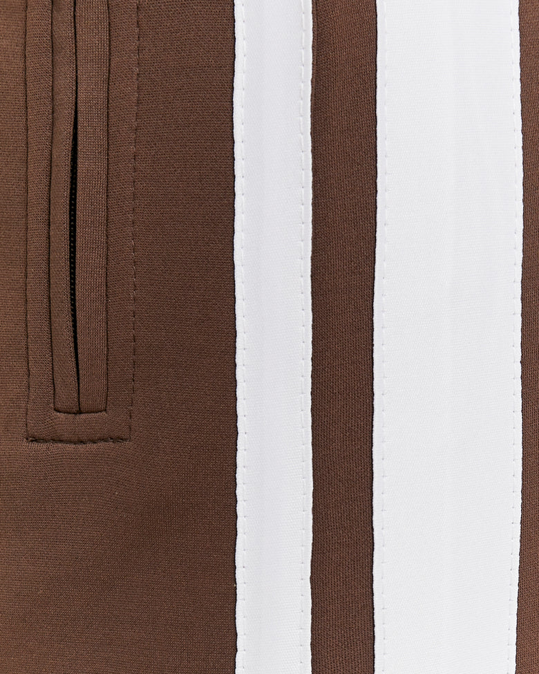 Loose Jogger With Stripes | Brown