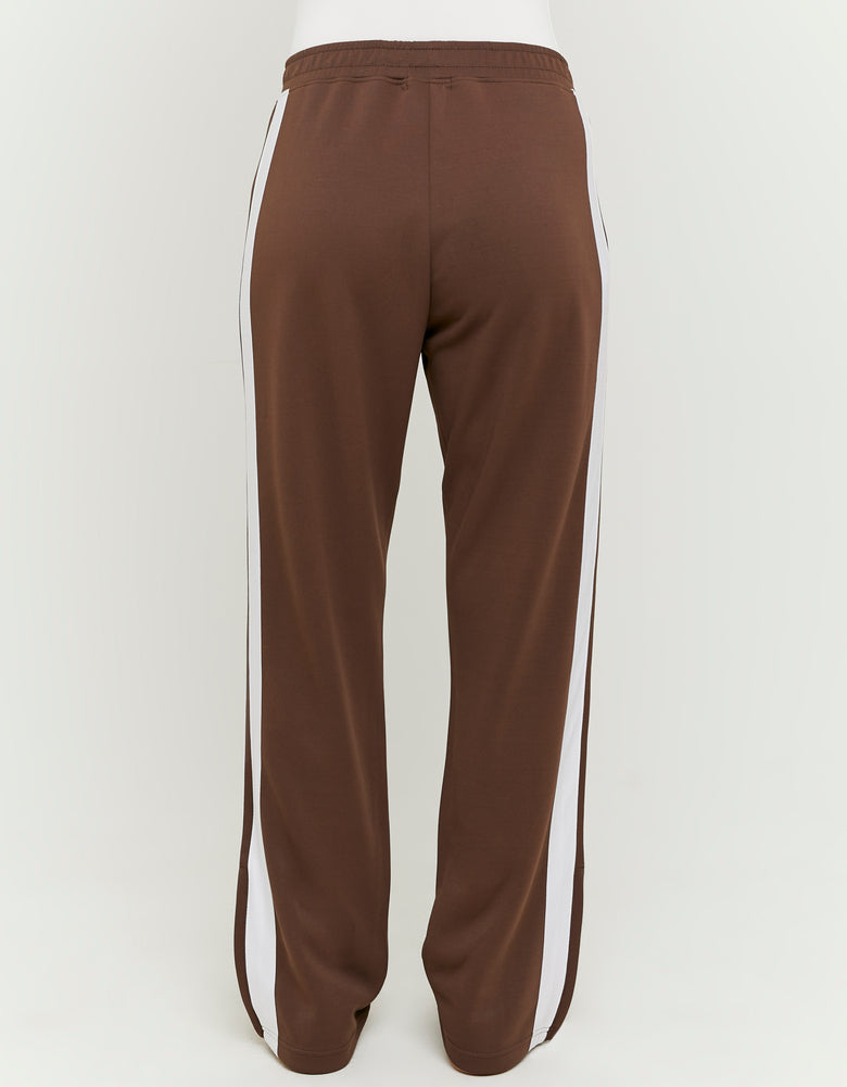 Loose Jogger With Stripes | Brown