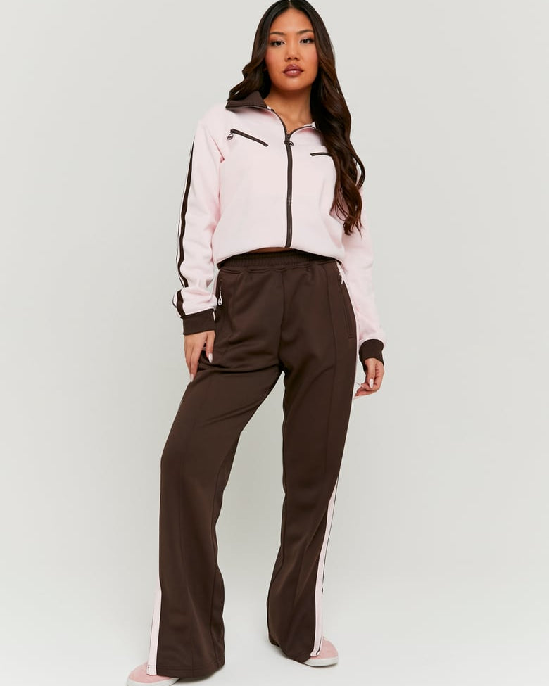 Joggers with Stripes | Brown