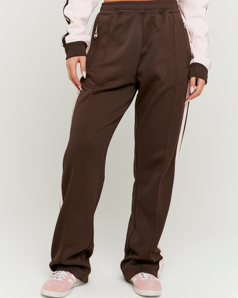Joggers with Stripes | Brown