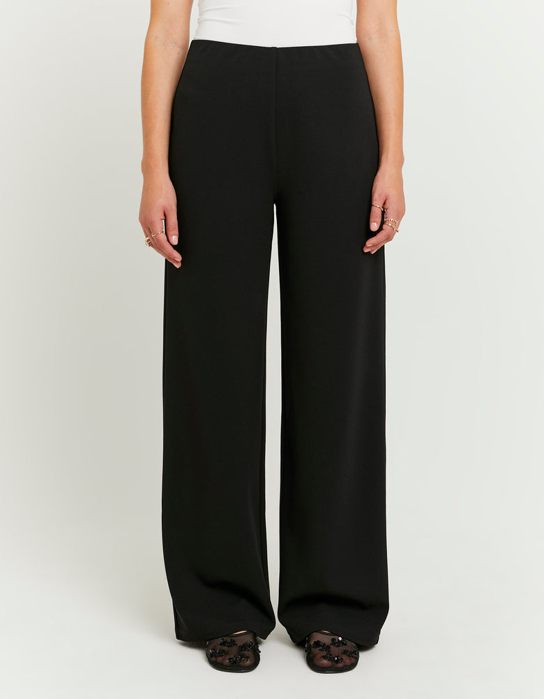 Wide Leg Trousers | Black