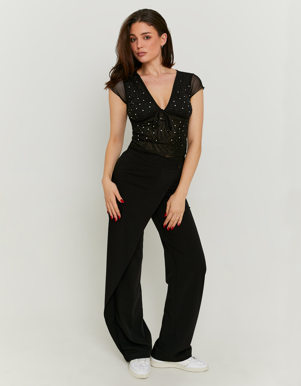 Wrapped Tailored Trousers | Black