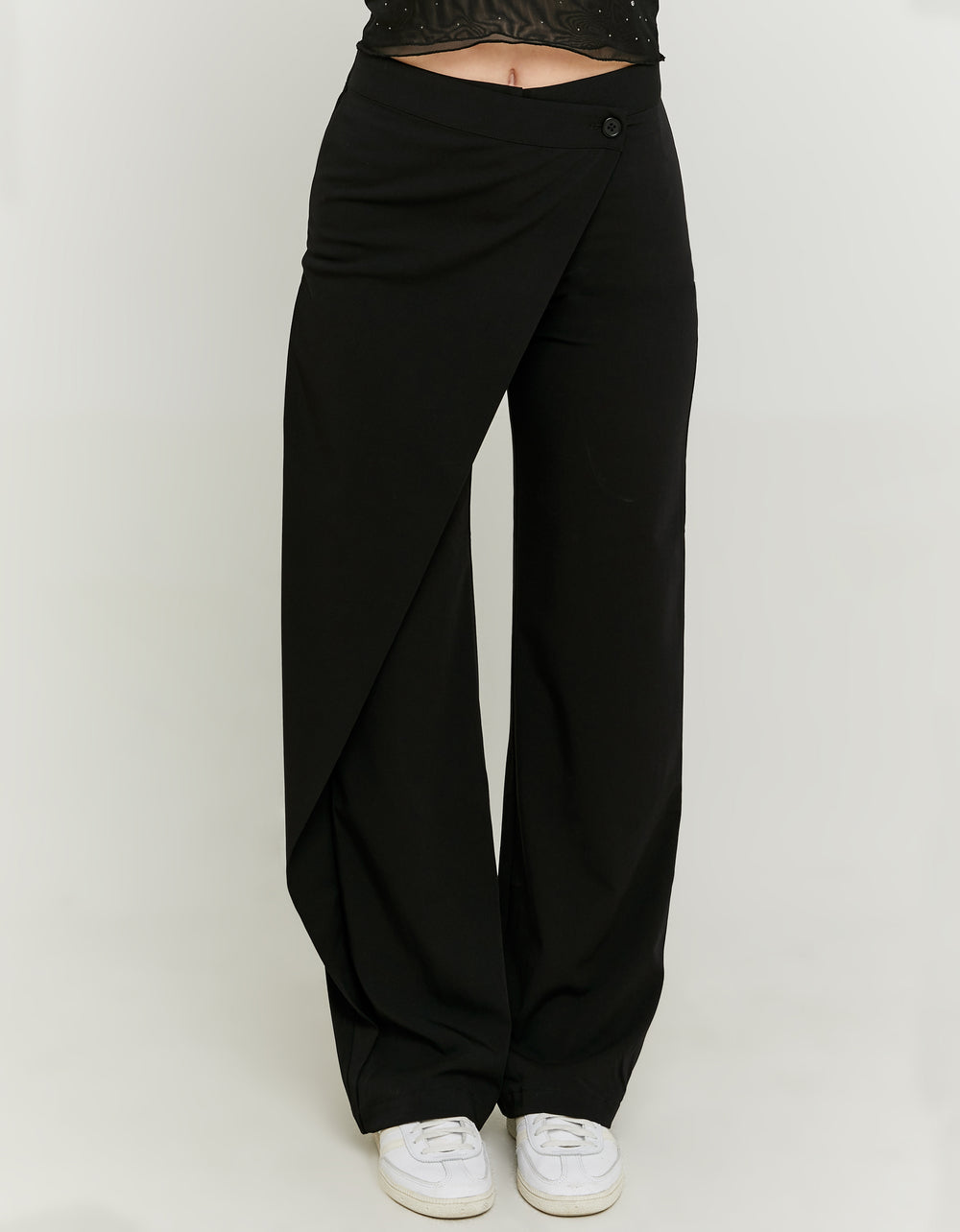 Wrapped Tailored Trousers | Black