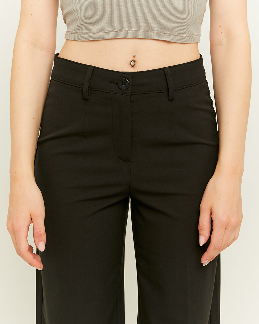 High Waist Straight Tailoring Trousers | Black