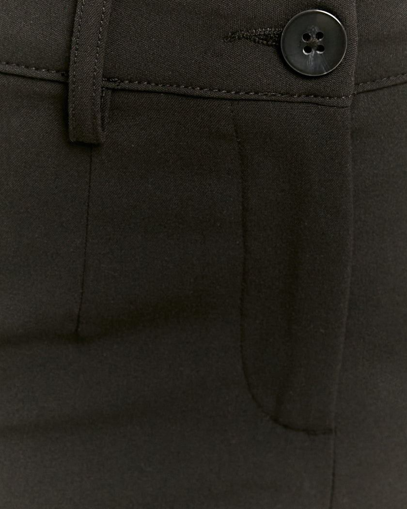 High Waist Straight Tailoring Trousers | Black